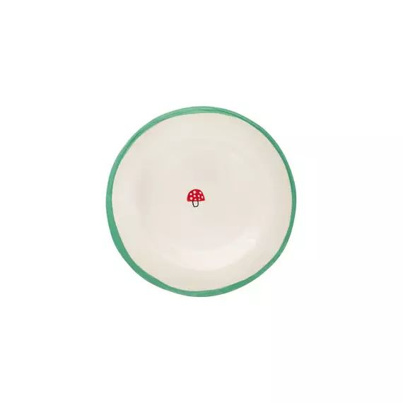 Assiette à dessert Vaisselle en Céramique, Grès – Couleur Vert – 20 x 20 x 2 cm – Designer Laëtitia Rouget