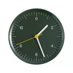 Horloge murale Horloge murale en Plastique, ABS – Couleur Vert – 26.5 x 26.5 x 3.6 cm – Designer Jasper Morrison