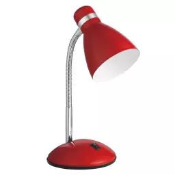 Lampe de bureau flexible métal rouge