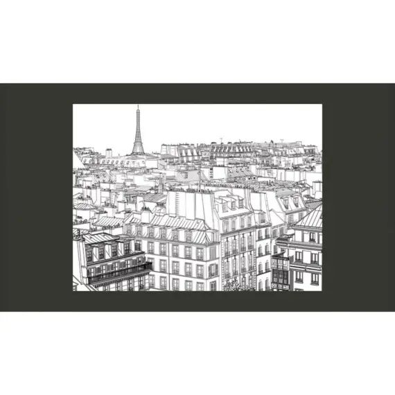 Papier peint croquis parisien