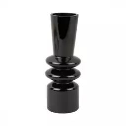 Vase soliflore verre noir H20cm