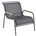 image de fauteuils et poufs de jardin scandinave Fauteuil de jardin Lounge Fermob coolside carbone