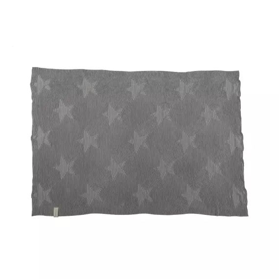 Couverture en coton gris 90×120
