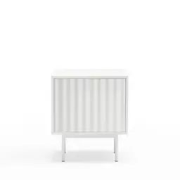 Sierra – Table de chevet 1 porte 2 tiroirs en bois – Couleur – Blanc