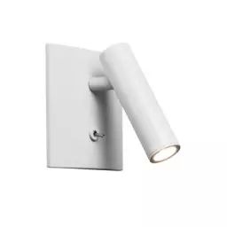 Applique orientable Enna en Métal, Aluminium – Couleur Blanc – 11 x 15.33 x 15.33 cm
