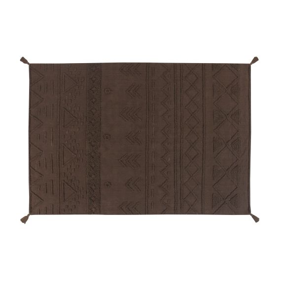 Tapis ethnique berbère en coton marron 170×240