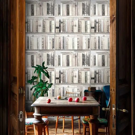 Papier Peint Livres Blancs 250×200 cm