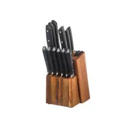 Lot de 14 couteaux en inox noir