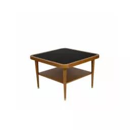Table basse Puzzle en Bois, Laiton – Couleur Noir – 62.14 x 62.14 x 40 cm – Designer Sarah Lavoine