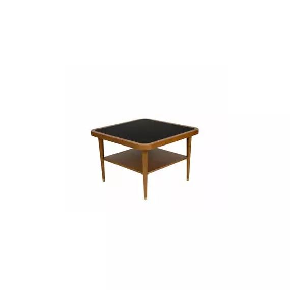 Table basse Puzzle en Bois, Laiton – Couleur Noir – 62.14 x 62.14 x 40 cm – Designer Sarah Lavoine