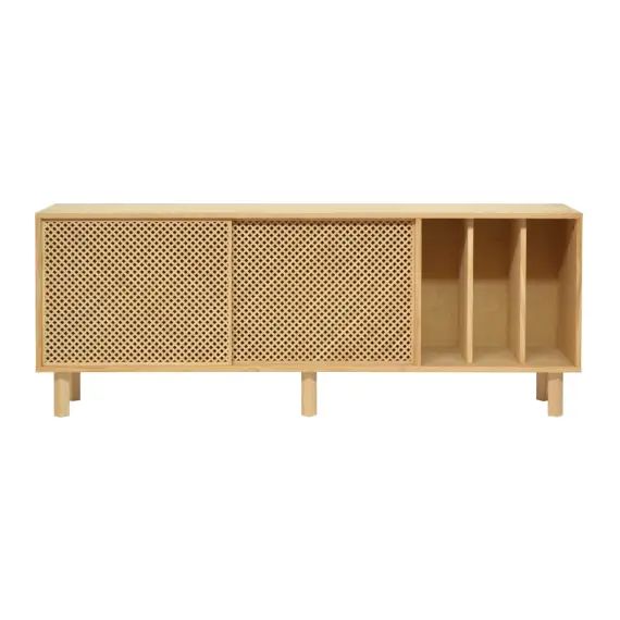 Buffet en bois massif – trois séparateurs verticaux – 170 cm