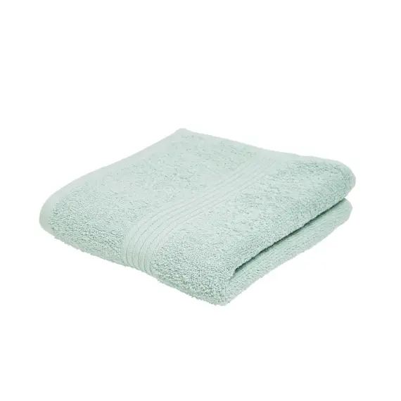 Serviette de bain uni en coton vert 50×90