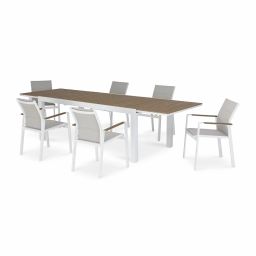 Ensemble table de jardin 300/200×100 cm et 6 chaises