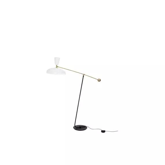 Lampadaire G1 en Métal, Aluminium – Couleur Blanc – 115 x 68.68 x 120 cm – Designer Pierre Guariche