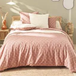 Parure de lit imprimée en bambou rose 240×220