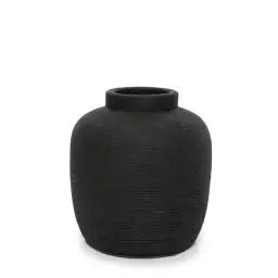 Vase en terracotta noir H18
