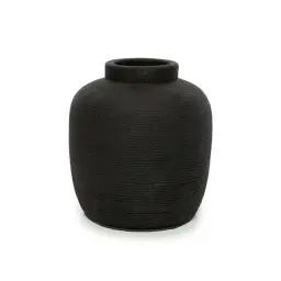 Vase en terracotta noir H18