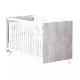 Lit bébé 120×60 en bois gris