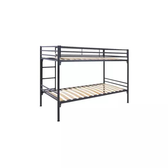 Lit superposé en métal kit lattes 90 x 200 cm