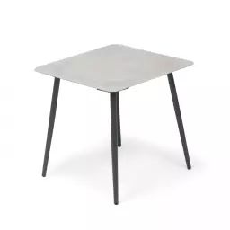 Petite table basse en acier gris