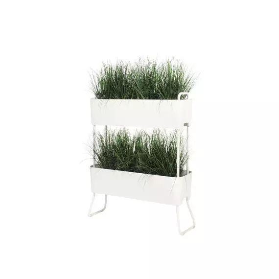 Jardinière Greens en Métal, Aluminium – Couleur Blanc – 100 x 85.73 x 119 cm