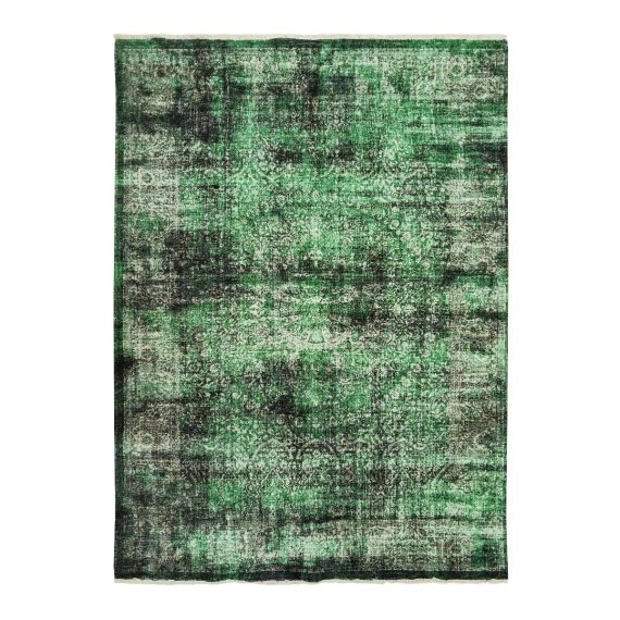 Tapis extra-doux motifs effet vintage vert foncé 160×230