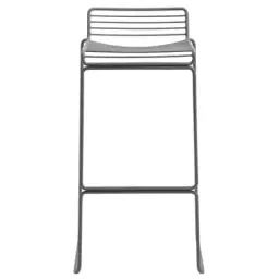 Tabouret haut empilable Hee en Métal, Acier laqué – Couleur Gris – 50 x 40 x 86 cm – Designer Hee Welling