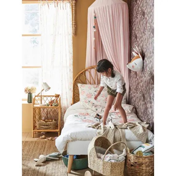 Cadre de lit LIGNE CONFETTI blanc/bois