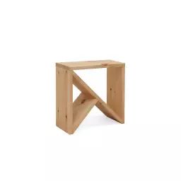 Pack de 2 Tables de chevet en bois chêne moyen 50x50cm