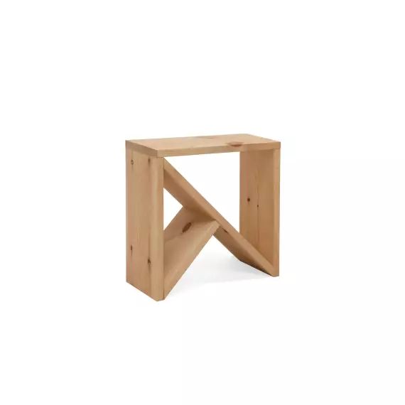 Pack de 2 Tables de chevet en bois chêne moyen 50x50cm