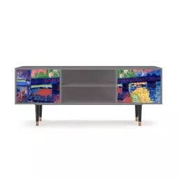 Meuble TV  multicolore 2 portes L 170 cm