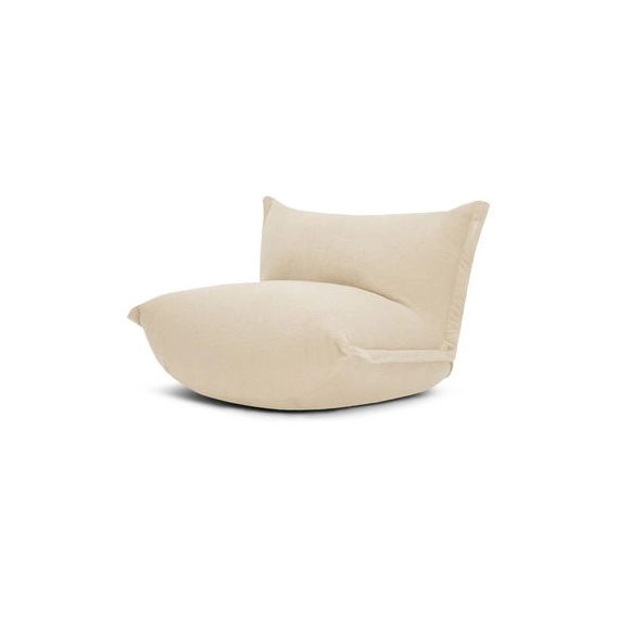 Chauffeuse BonBaron en Tissu, Fibre polyester – Couleur Blanc – 100 x 109.86 x 72 cm