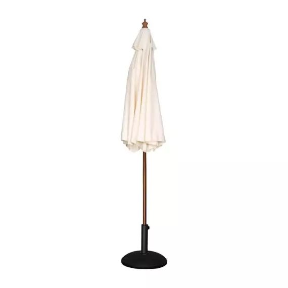 Parasol de terrasse écru à poulie diamètre 3 m