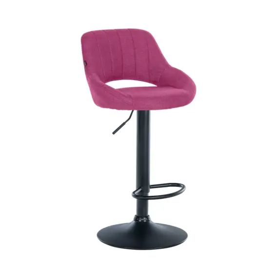 Tabouret de bar en tissu ajustable pivotant tissu Violet