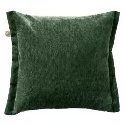 Housse de coussin vert en polyester-45×45 cm uni