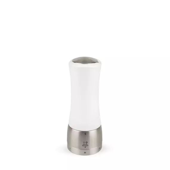 Madras moulin à sel manuel en bois et inox u select blanc 16cm