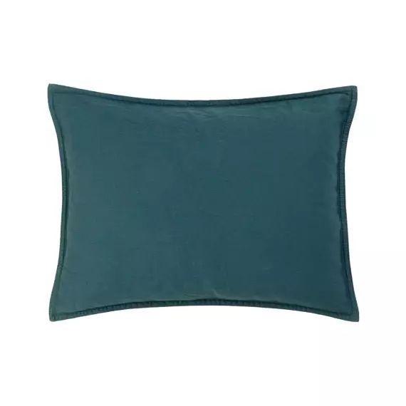 Taie d&rsquo;oreiller en satin de coton lavé foret 30 x 40 cm