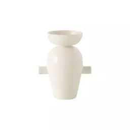 Vase Momento en Céramique, Céramique émaillée – Couleur Blanc – 19.3 x 15.2 x 28.8 cm – Designer Jaime  Hayón