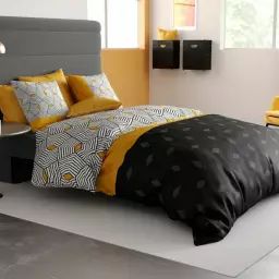 Parure de lit 2 places coton à motif 240×260 cm
