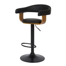 Chaise de bar réglable 59/79 cm en cuir synthétique noir
