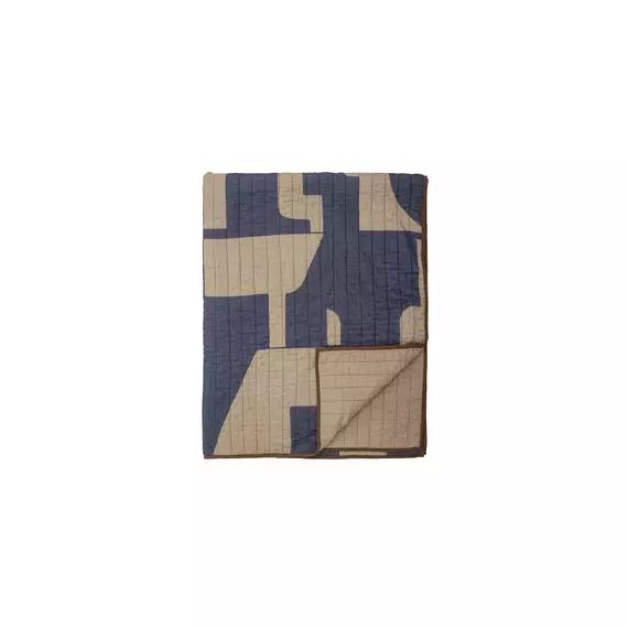 Plaid Plaids en Tissu, Coton – Couleur Bleu – 20 x 20 x 10 cm