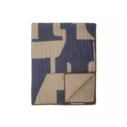 Plaid Plaids en Tissu, Coton – Couleur Bleu – 20 x 20 x 10 cm