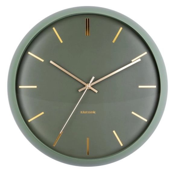 Horloge Globe KARLSSON vert Diam.40 cm
