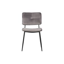 2 chaises en velours gris anthracite