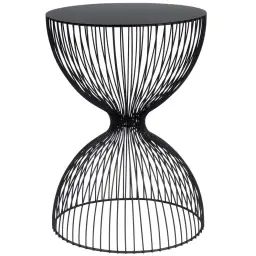 Bout de canapé filaire noir mat