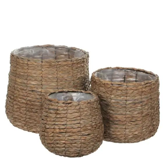 Avalon panier à plantes brun clair – Lot de 3