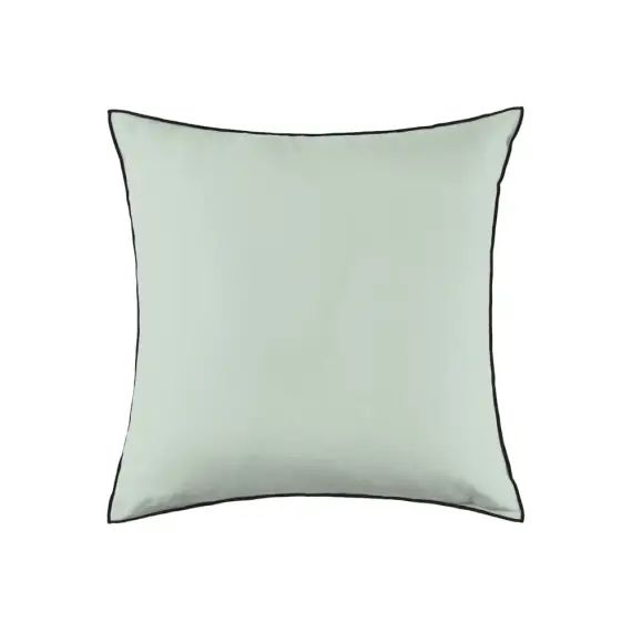 Housse de coussin 50×50 cm Vert amande et bourdon noir
