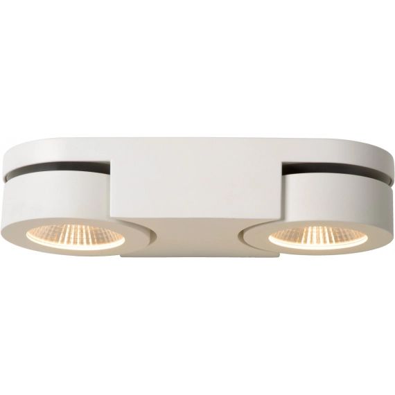 Applique moderne blanche led 2 spots