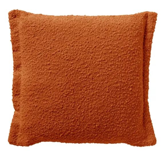 Housse de coussin orange en acrylique et polyester-45×45 cm uni