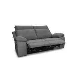 Canapé de relaxation 2 places en tissu HOUDA – Gris – 173 x 93 x 105 cm – Usinestreet